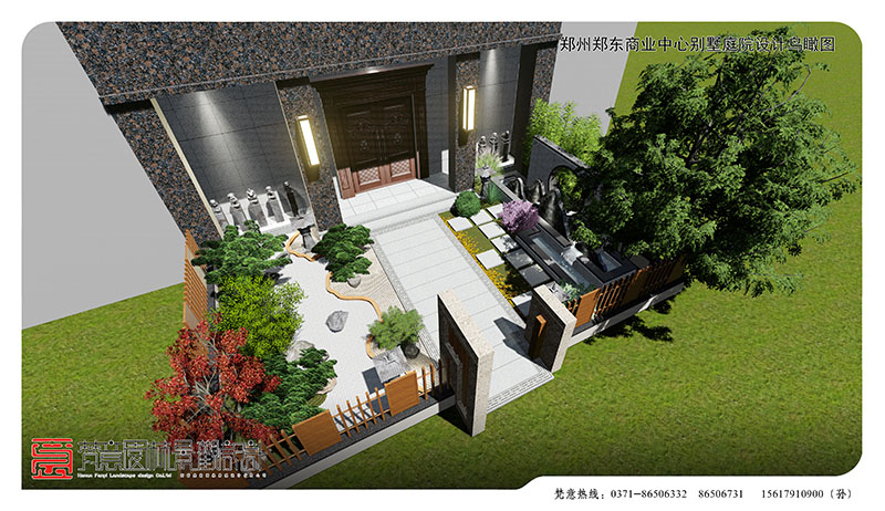 鄭州商業(yè)中心別墅庭院設(shè)計(jì),鄭州別墅庭院設(shè)計(jì)